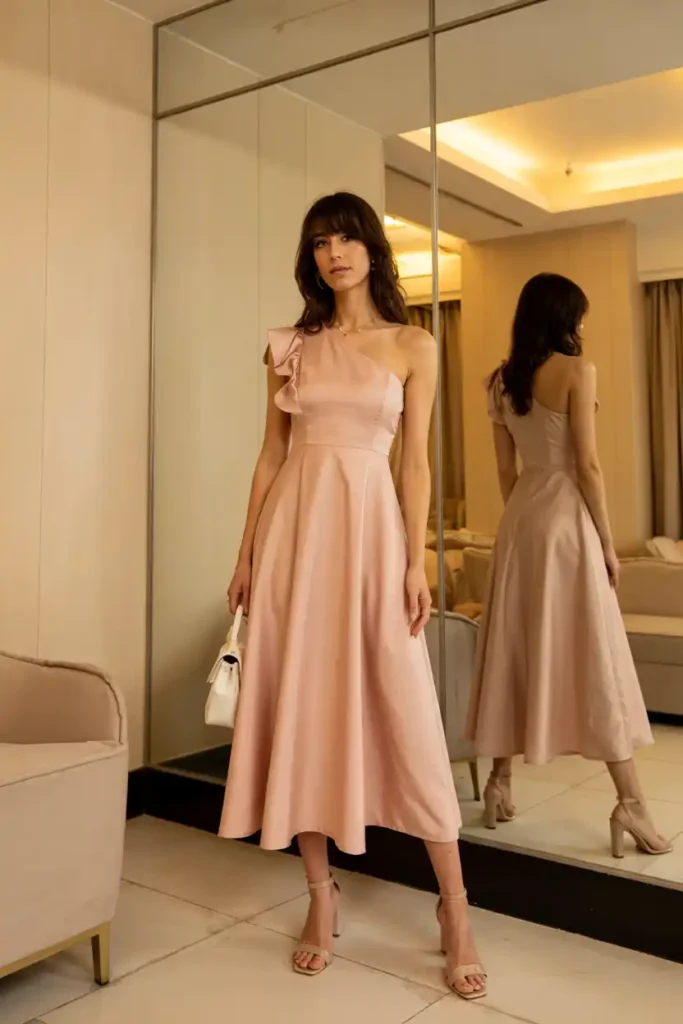 A One-Shoulder Dress