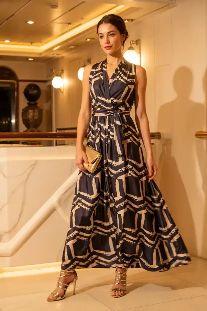 A Printed Maxi Dress for Formal Night With a Twist