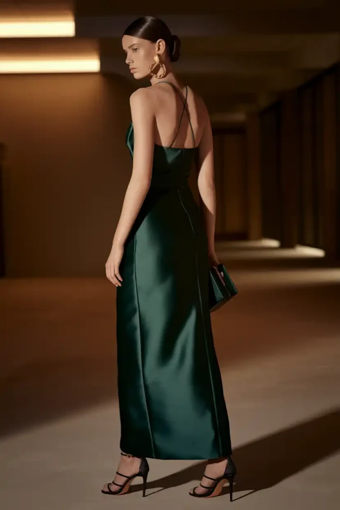 A Sleek Column Dress for Indoor Ceremonies