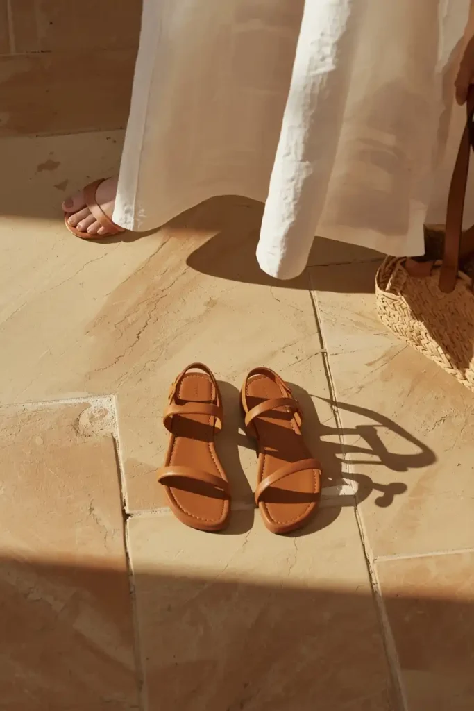 A Strappy Sandal in a Neutral Tan