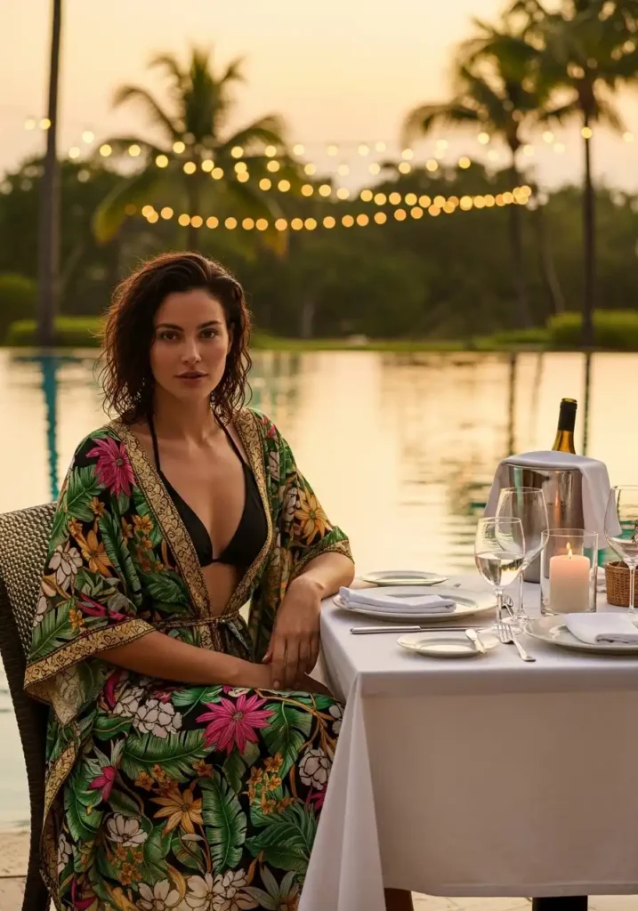 A Tropical Kaftan That Takes You From Pool to Patio Dinner