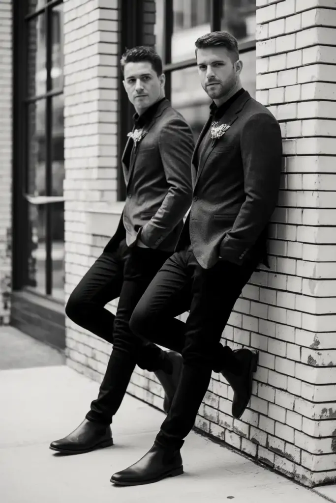 Black Skinny Jeans with Chelsea Boots