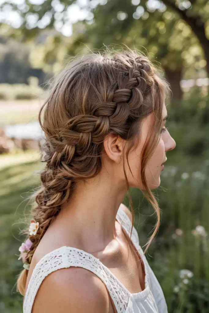 Braided Crown for Outdoor Summer Ceremonies