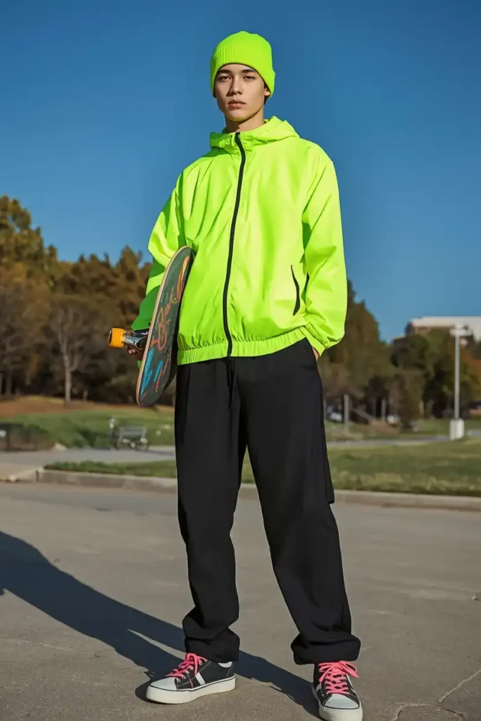 Bright Neon Accents and Pop Colors