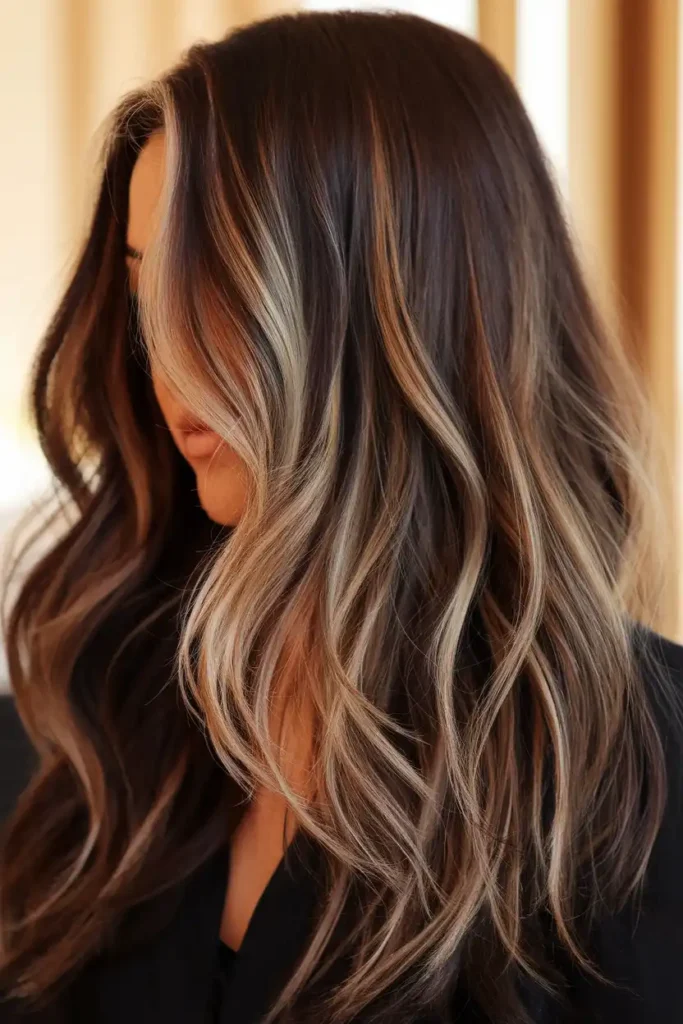 Caramel Highlights That Melt Into a Dark Base