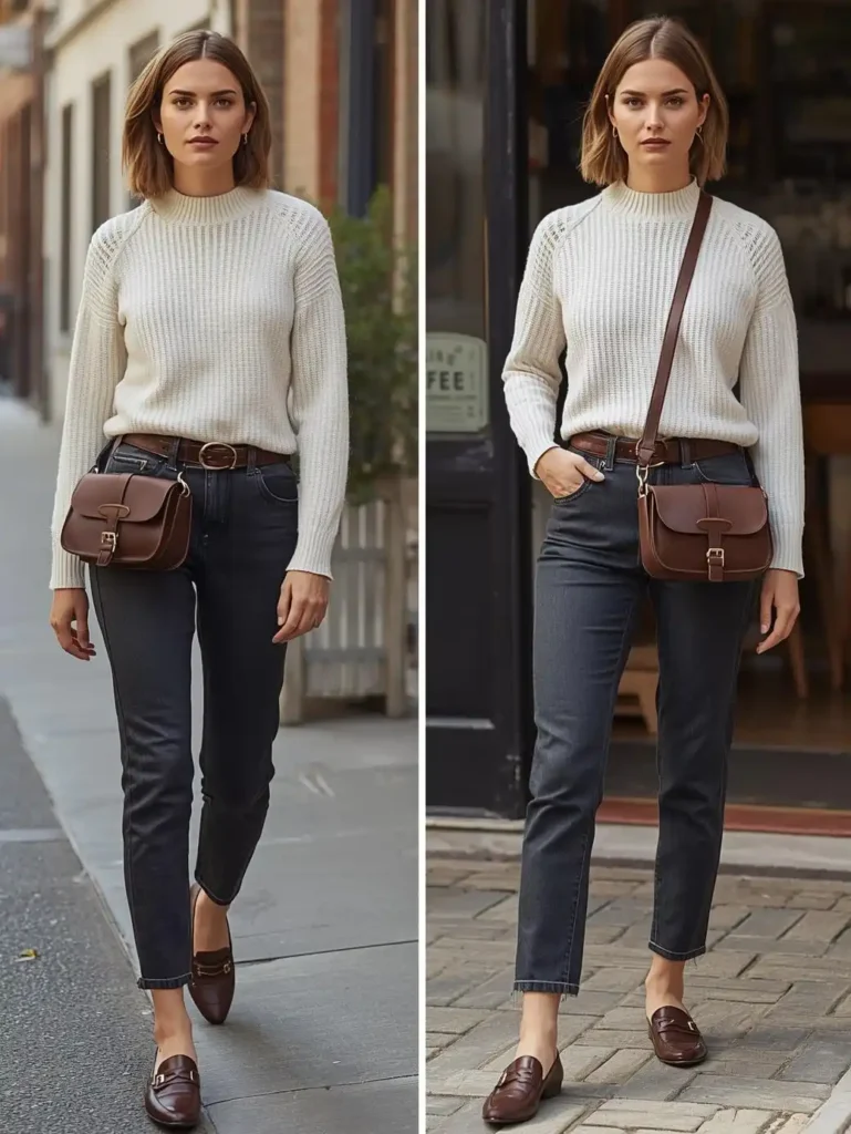 Chocolate Brown Leather Belt Bag for Everyday Elegance