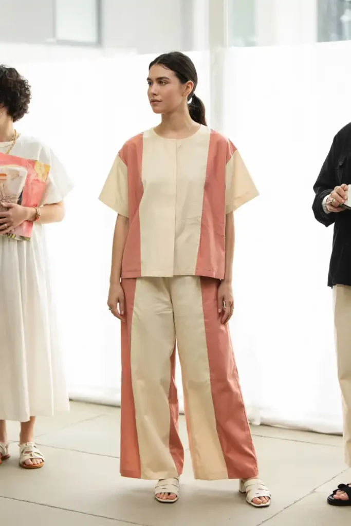 Colorblock Co-ord Set in Two Complementary Shades