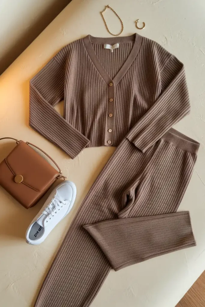 Comfortable Knit Set That Still Reads Professional