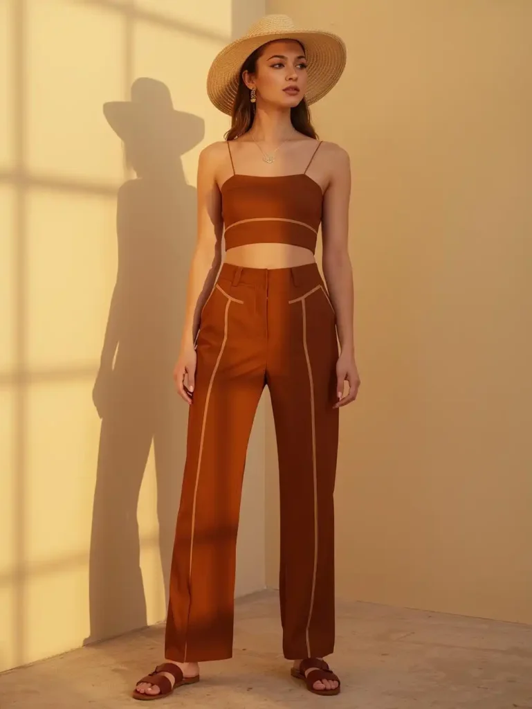 Cowboy Hat and Matching Two-Tone Set