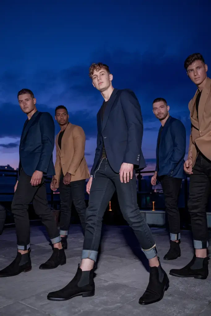 Cropped Jeans with Chelsea Boots and Blazer