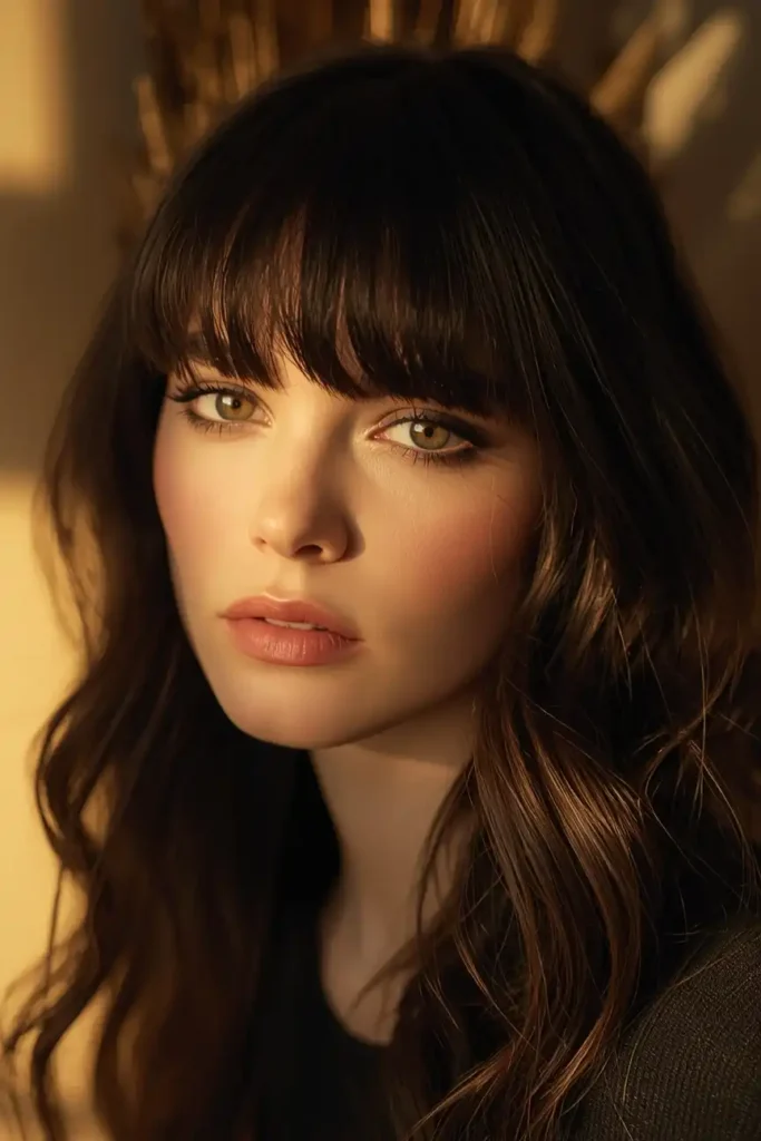 Curtain Bangs Paired with Highlight Framing