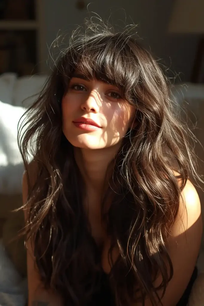 Effortless Air Dried Texture and Wispy Bangs