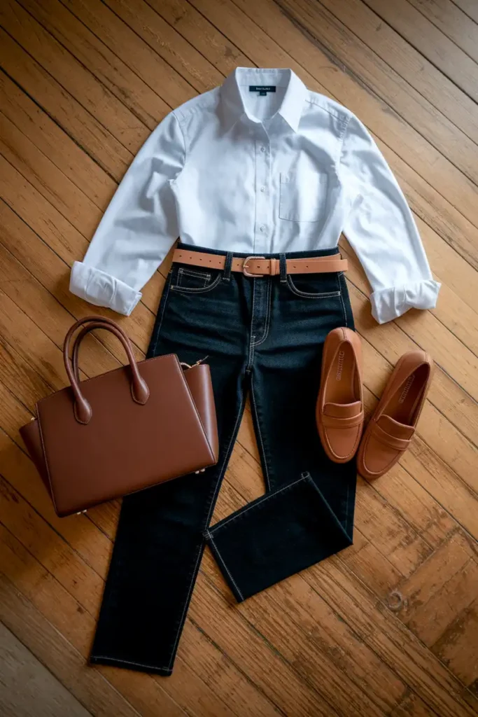 Elevated Denim With a Structured Button Down