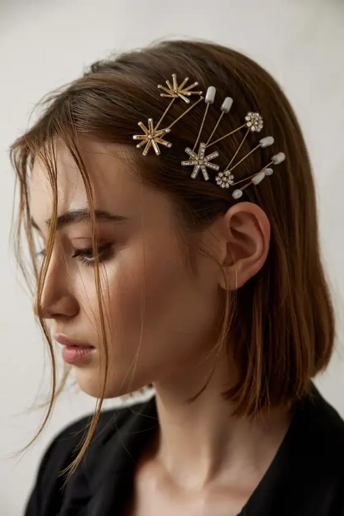 Embellished Bobby Pin Styling for Fine Hair