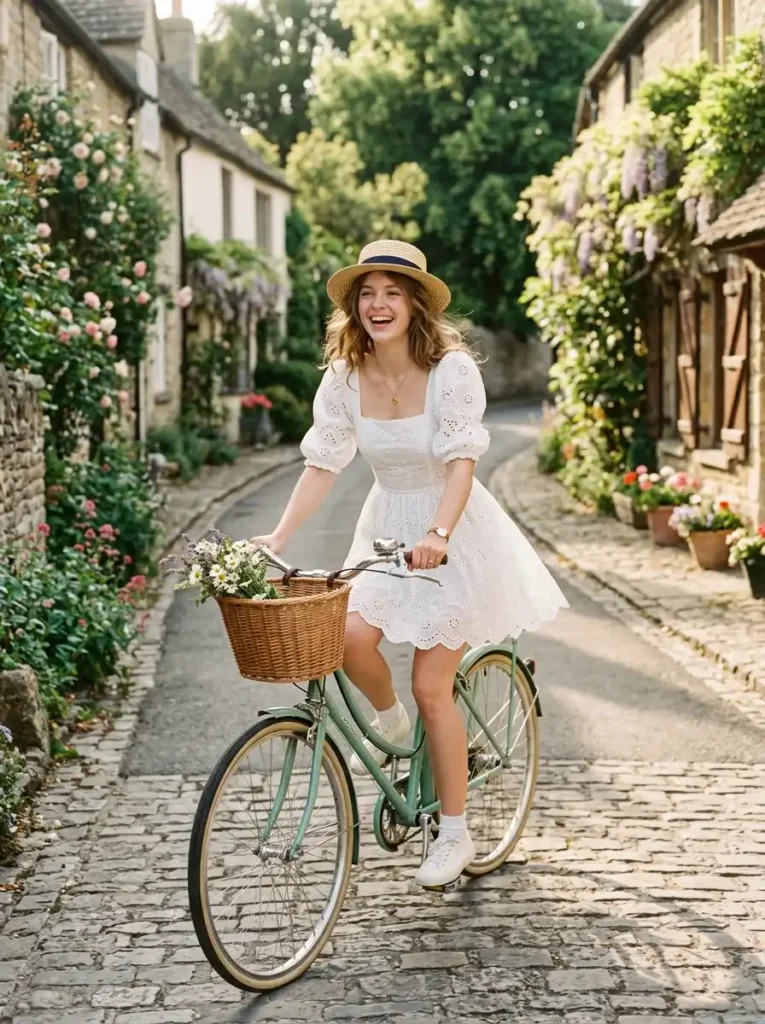 Eyelet Cotton Mini Dress