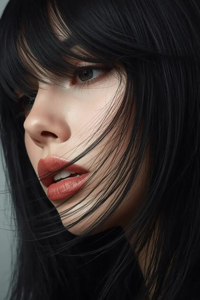 Face Hugging Razored Layers and Bangs