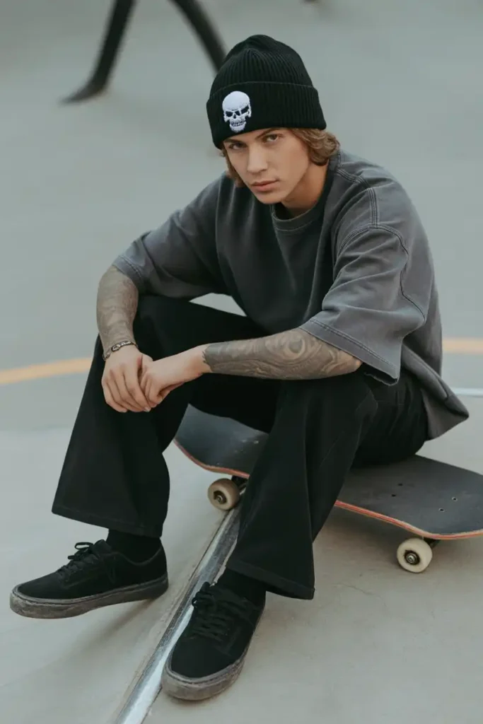 Graphic Beanies and Skater Style