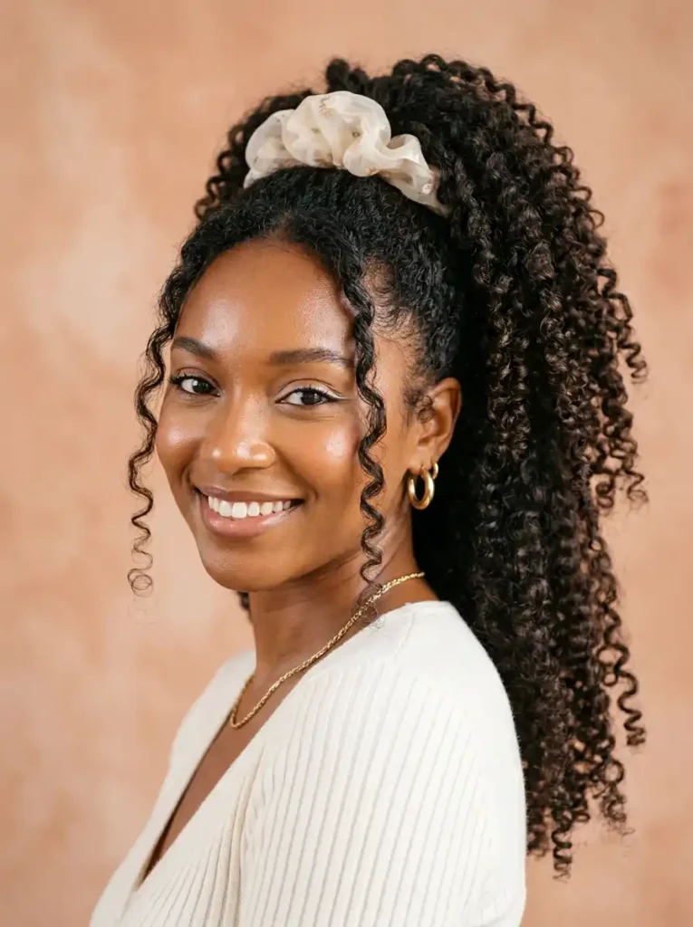 High Ponytails With Curly Tendrils That Feel Effortlessly Retro