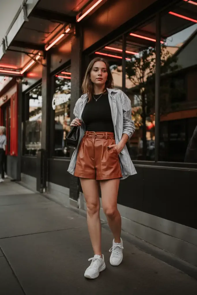 High-Waisted Shorts with a Bodysuit