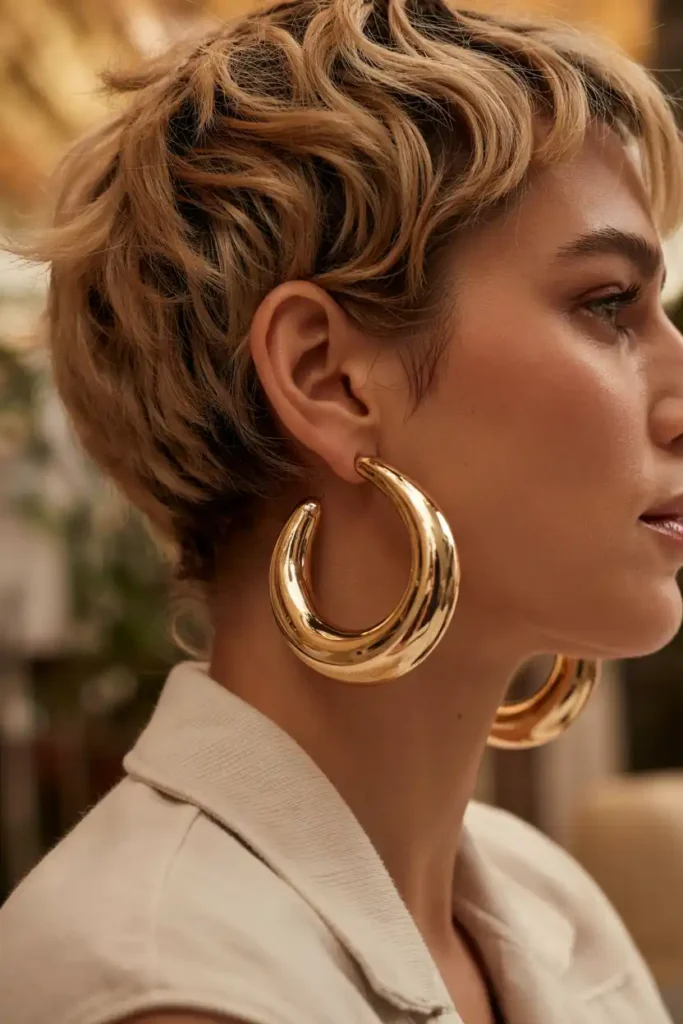 It Looks Great With Statement Earrings