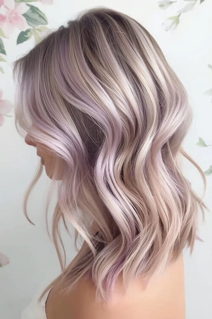 Lavender Tinted Blonde for a Whimsical Soft Touch