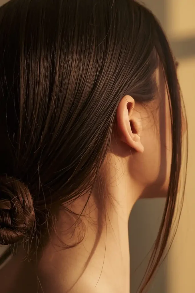 Low Bun With Pulled-Out Baby Hairs