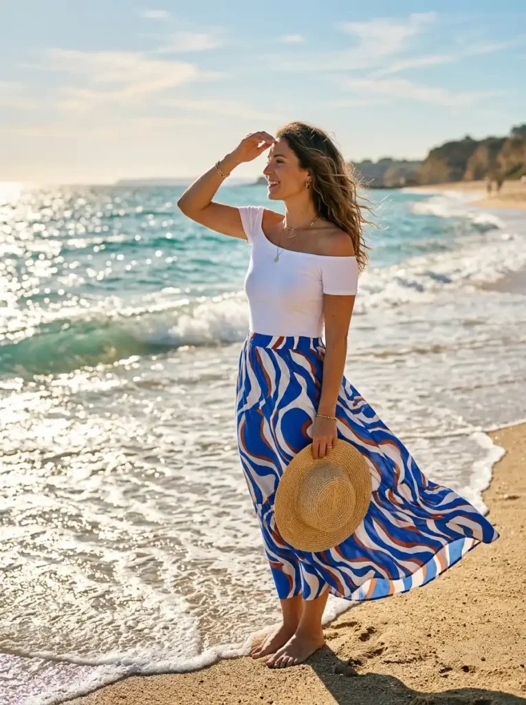 Maxi Skirts in Bold Prints for a Confident Silhouette