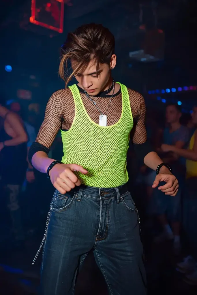 Mesh Tops and Layered Streetwear