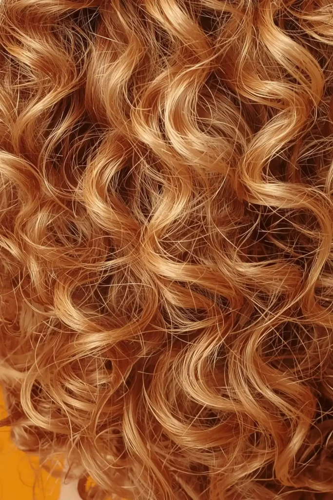 Natural Textured Hair Lifted to a Warm Honey Blonde