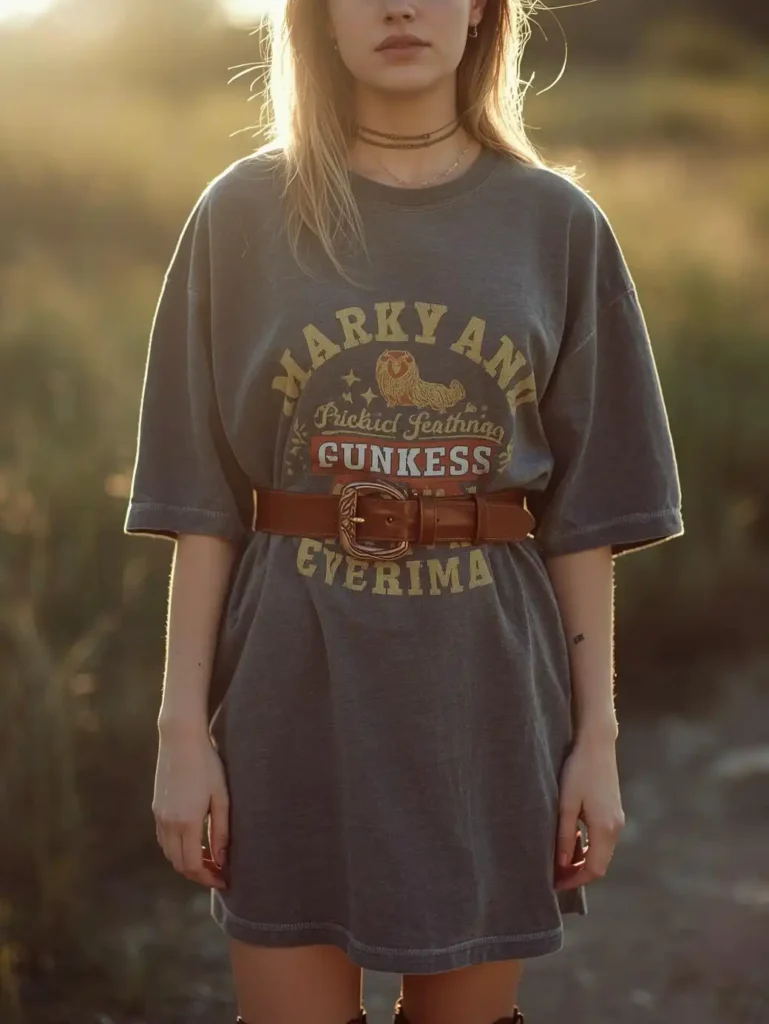 Oversized Graphic Tee Dress