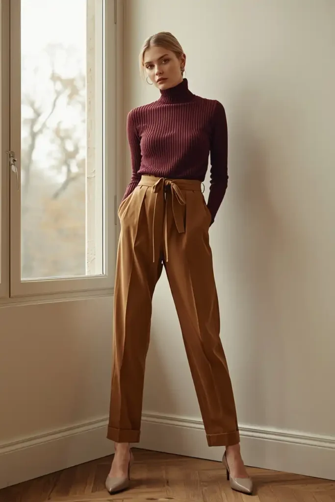 10. Paperbag Waist Pants That Define Without Squeezing