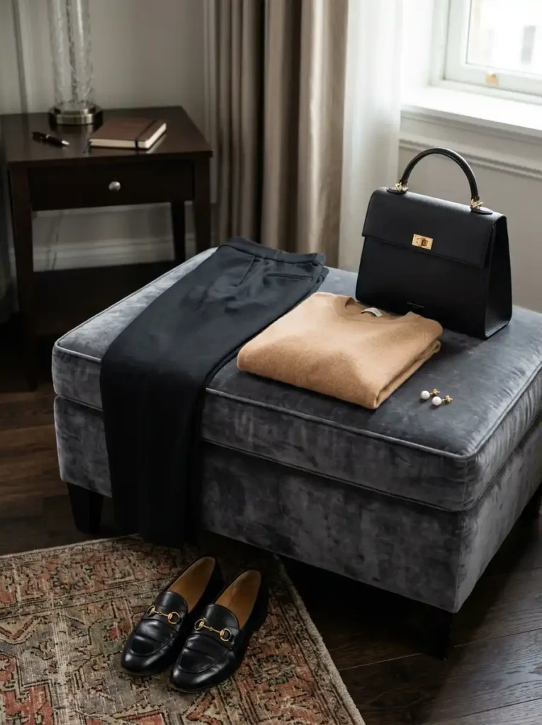 Pull-On Trousers with Cashmere Sweater