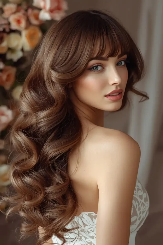 Romantic Loose Curls with Soft Framing