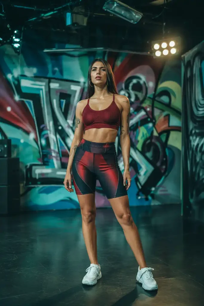 Seamless Bralette and Bike Shorts for Street Jazz