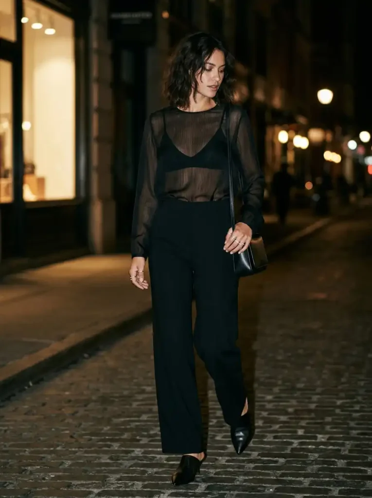 Sheer Fabric Done Tastefully for a Night Out