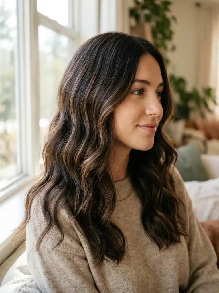 Soft Babylights Melting Into Deep Brown Roots