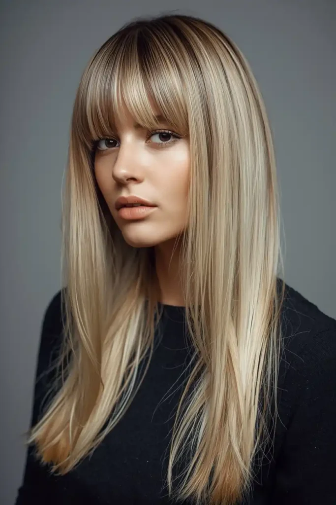 Subtle Shadow Root with Face Brightening Fringe