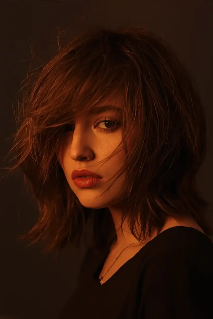 Textured Shag Cut Styled With Mousse