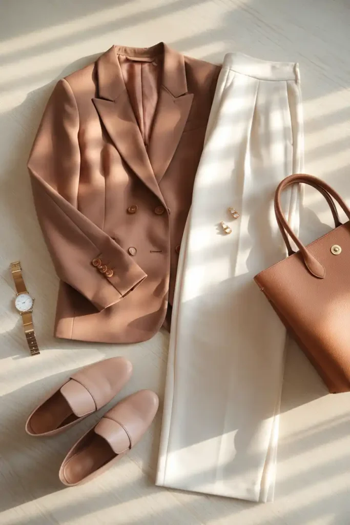 The Polished Blazer and Wide Leg Pants Combo