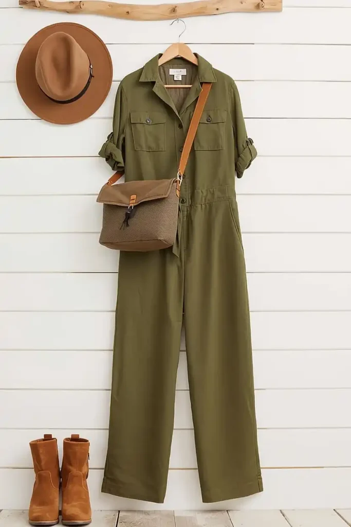 Utility Jumpsuit in Soft Fabric
