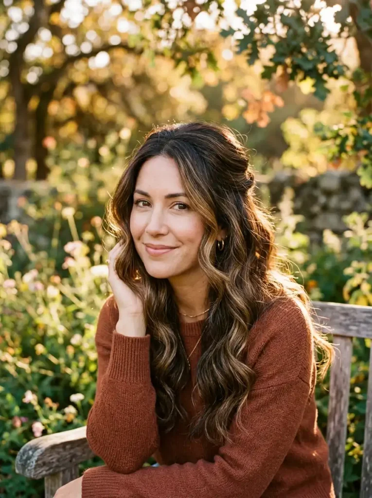 Warm Honey and Caramel Blend on Dark Chocolate Hair