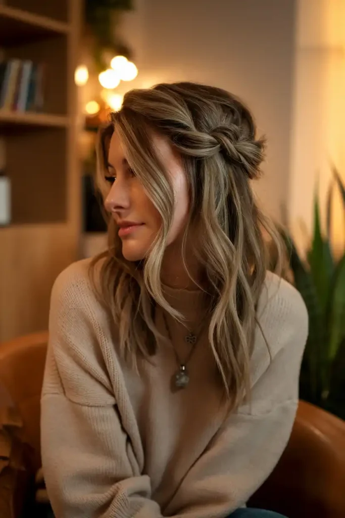 Wavy French Tuck With Loose Strands