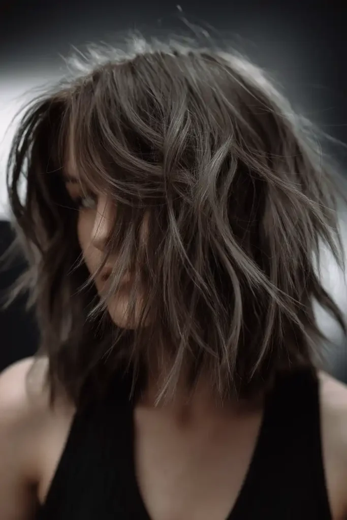 Wavy Shag Cut With Choppy Layers