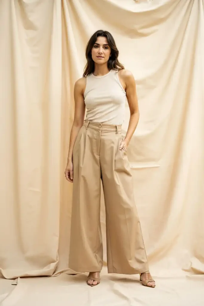 Wide-Leg Trouser Skirt for a Chic Crossover Look