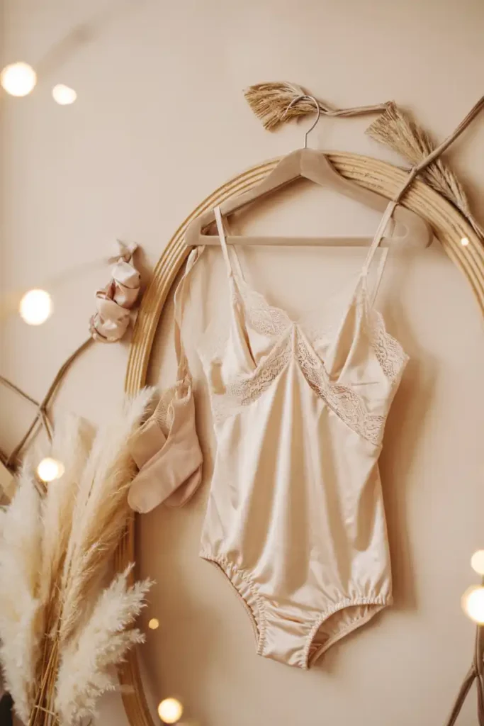 Lace-Trim Camisole Leotard for Lyrical Dance