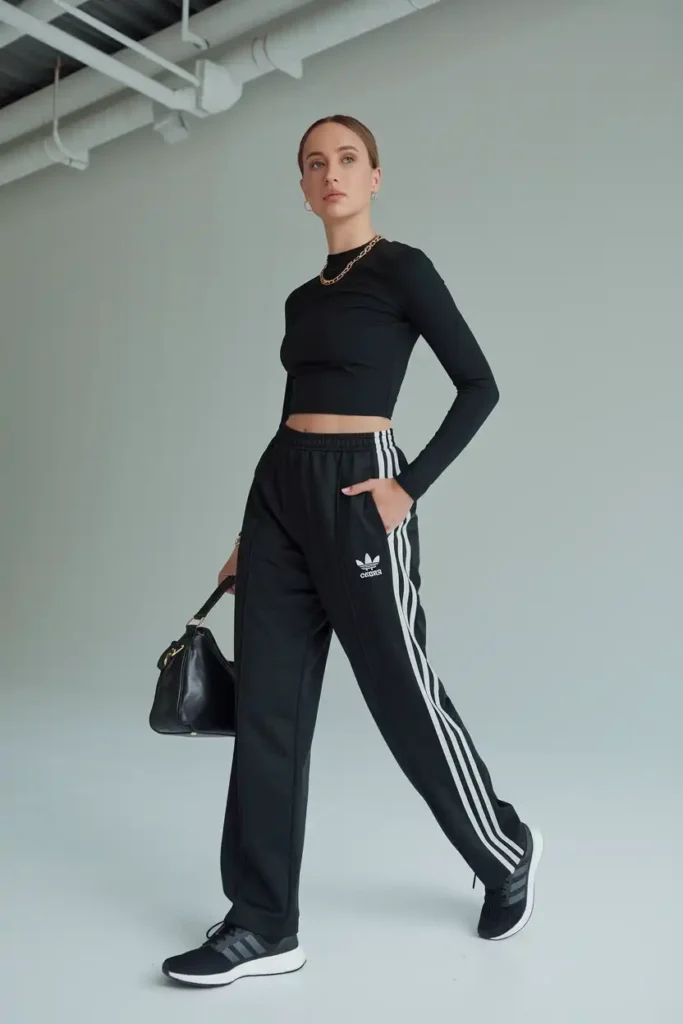 All-Black Adidas Outfit for Days You Want to Keep It Simple
