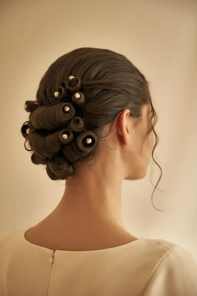 Audrey Hepburn's Delicate Curled Updo for Formal Occasions