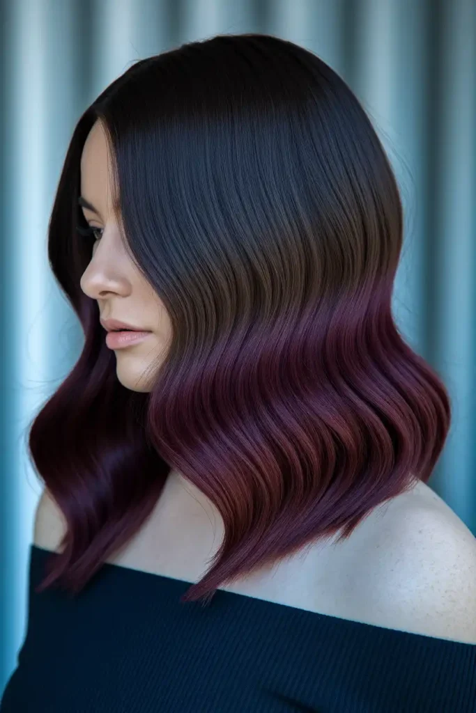 Brown to Burgundy Color Melt
