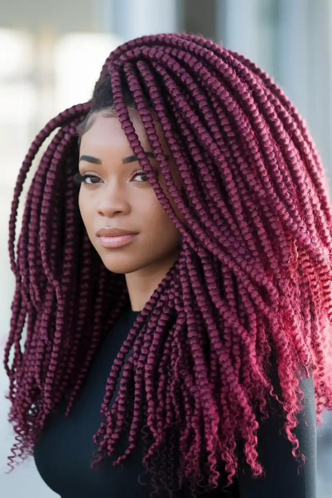 Burgundy Color on 4C Natural Hair
