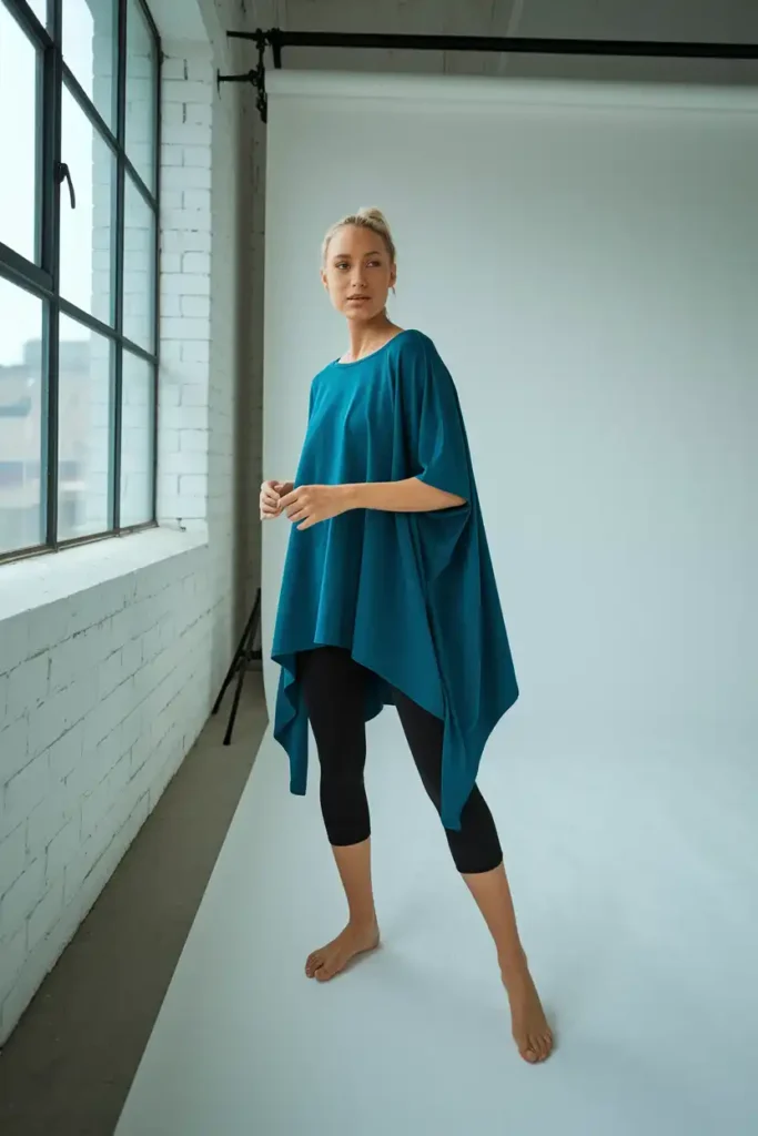 Capri Leggings and an Asymmetrical Tunic Top